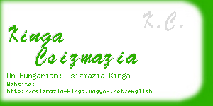 kinga csizmazia business card